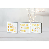 Tranquil Home Inspirational Words Quote "Wish, Dream, Do It" LED Canvas BL161217 Art for the Home