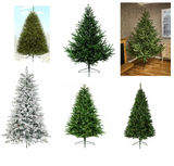 CHOICE Woodcote Pine Prelit White Green Xmas Snow Flocked Christmas Tree - Retail ABC - Branded Goods - Discount Prices