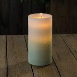 Battery Operated Fountain Bubbling LED Water Candle, Baby Blue Ombre White H20cm Premier
