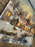 Premier 2 Pack of 40x30cm Snow Winter LED Light Up Canvas Christmas Decorations - Retail ABC - Branded Goods - Discount Prices