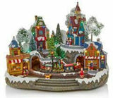 Premier Lit Musical Christmas Village Scene Traditional Tabletop Decoration - Retail ABC - Branded Goods - Discount Prices