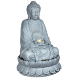 Buddha Water Feature Mains Powered Fountain with LED Lights The Outdoor Living company