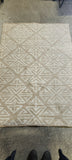 Fabric Rug Soft Gold Brown Hand Made Woven Harlequin 120cm x 180cm Handmade