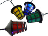 20 Multi Coloured LED Lantern Light Festoon Sets- For Outdoor or Indoor Use . Garden Market Place