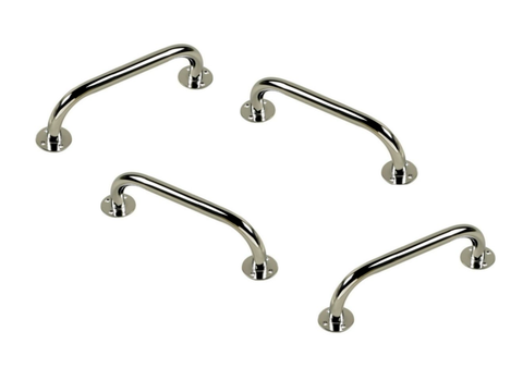 Chrome Safety Grab Rail Shower Easy Grip Grab Handle Bar Rail 9" - With Fittings Croydex