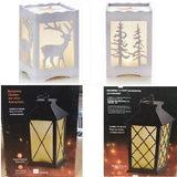Christmas Lamp Stag Forest Flickering Fire Lantern Decoration Warm White LED PREMIER