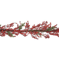 1.8m Red Berry Decorative Garland, With Tips Premier