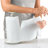 Pipe Paper Towel Holder Black Iron Industrial Push Stop Kitchen Roll Stand Cream Maison & White