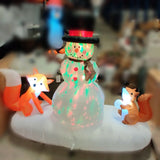 Premier 1.5m Large Christmas Inflatable Snowman, Squirrel & Fox LED Outdoor - Retail ABC - Branded Goods - Discount Prices