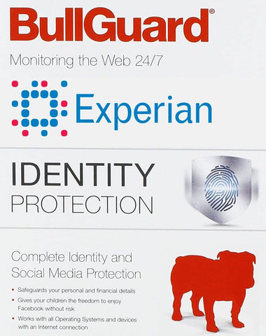 Experian by BullGuard Identity & Social Media Fraud Monitoring Protection 1 Year BullGuard
