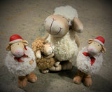 Premier 3 Pack of Cute Standing Fluffy Sheep Ornaments the Ideal Gift Present - Retail ABC - Branded Goods - Discount Prices