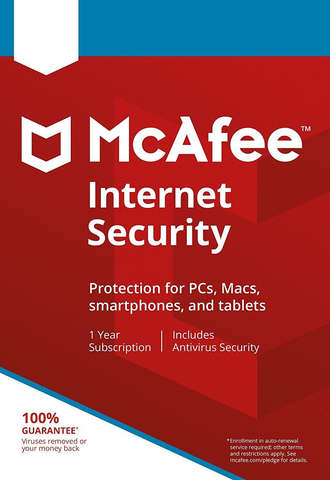 McAfee Internet Security 2022 , 1 USER 1 Year (DOWNLOAD VERSION) McAfee