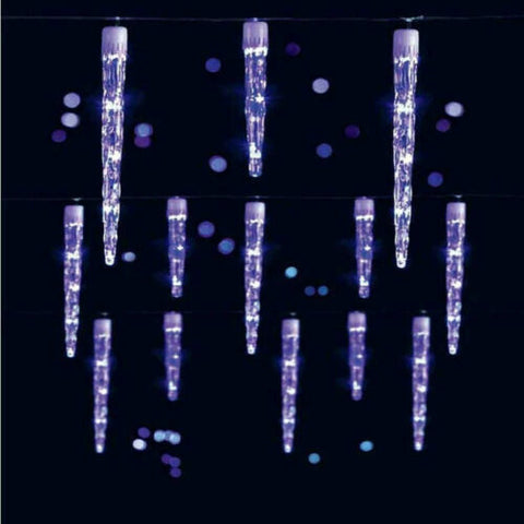 Slightly Damaged Christmas 24 Chaser Icicle Lights 72 Blue LED In/Outdoor House - Retail ABC - Branded Goods - Discount Prices