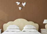 3 x White Ceramic Origami Birds in Flight Wall Art Ornament Sculpture Decoration George Asda