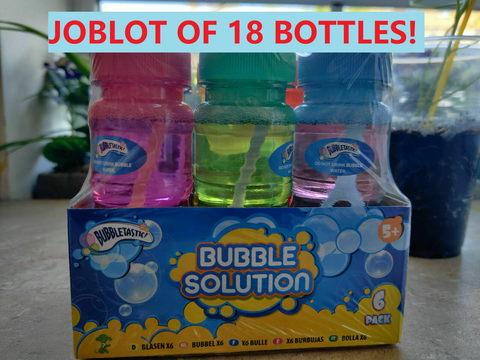 18 x Large Bubble Tubs Solution Wand Kids Outdoor Party Bag Filler Summer Toy Bubble Kidz