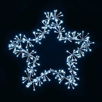 Premier Silver Star Cluster with 240 White LEDs Christmas Light - 60cm Premier