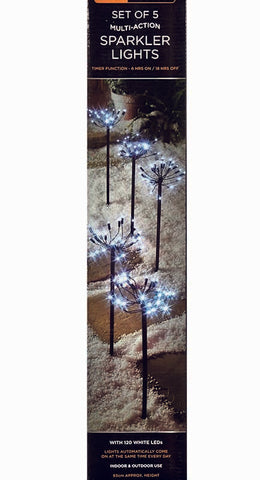 Premier 120 Battery Operated Multi Action Sparkler Path LED Lights - White - Retail ABC - Branded Goods - Discount Prices