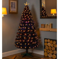 Premier Decorations 4ft (120cm) Christmas Tree with LED Stars -Black Premier