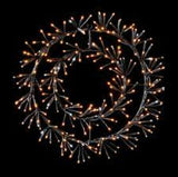 Premier In, Outdoor Christmas Decoration 45cm Black Wreath LED Cluster Light - Retail ABC - Branded Goods - Discount Prices