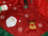 Christmas Tree Skirt Red/White/Green Santa Reindeer Snowman Fully Lined 90cm - Retail ABC - Branded Goods - Discount Prices