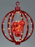 30cm LED Reflector Red Hanging Ball Christmas Decoration Warm White In/Outdoor Premier