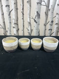 Set of ( 4-piece ) Citronella Candle Pot H8.5 x D9.5 cm For Use Outdoor & Indoor Unbranded