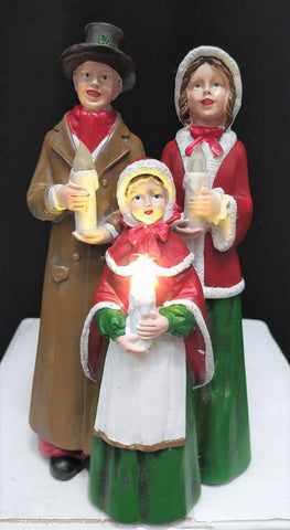 DAMAGED 24cm Lit Dickens Choir Singers Ornament Yellow LEDs Christmas Home - Retail ABC - Branded Goods - Discount Prices