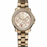 Juicy Couture Womens Quartz Watch, multi dial Display Gold Plated Strap 1901106 Juicy Couture