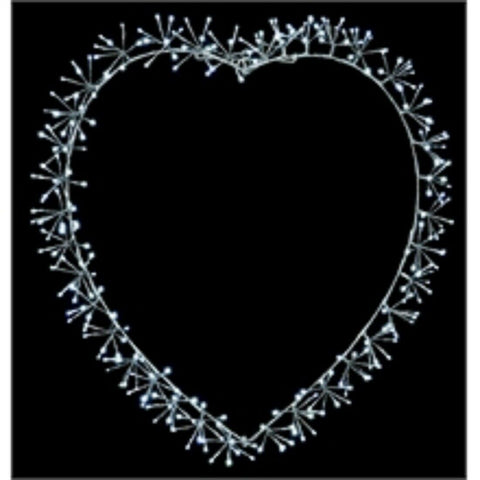 60cm Premier Silver Heart Light Up Cluster LEDs Wedding, Baby Shower Decoration - Retail ABC - Branded Goods - Discount Prices