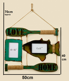 NEW Wooden Novelty Nautical Fishing Rustic Photo Frame Fisherman Gift BA161093 Premier