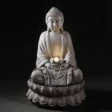 Buddha Water Feature Mains Powered Fountain with LED Lights The Outdoor Living company
