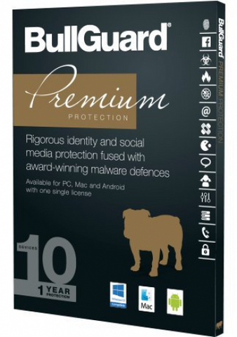 Bullguard Premium Internet Security & Antivirus Schutz 2022 - 10 Geräte BullGuard