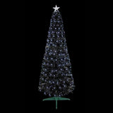 Premier 1.8m Black Slim Fibre Optic Christmas Tree With White Multi Action LEDs Premier