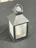 24cm Fire Effect Lantern Black LED Candle Hanging Dancing Flame Effect Unbranded