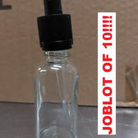 10 x 30ml Clear Glass Bottle with Pipette Bottles Round Empty Boston Eye Dropper Unbranded