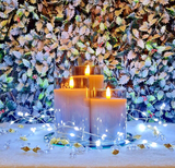 3PC Premier Flickering Glass candle set Design silver Premier