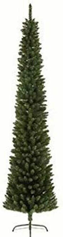 1.7m 5ft 7in Pencil Pine Green Christmas Tree Artificial PVC Slim Space Saving Premier
