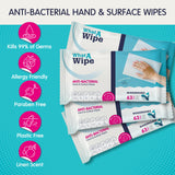 3 Packs x 63 Biodegradable Cleaning Wipes Hands & Household Surface Lemon Wipes GreenShield