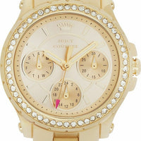Juicy Couture Pedigree Women's Quartz Watch Gold Dial Analogue Display 1901105 Juicy Couture