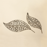 New METAL Gold Contemporary Wall Art Decor / Sculpture – Set of 2 Large Leaves - Retail ABC - Branded Goods - Discount Prices