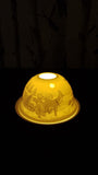 Christmas Porcelain LED White Tea Light Dome Shape Unbranded